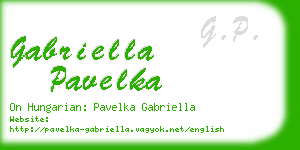 gabriella pavelka business card